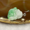 Type A Spicy Green Piao Hua Jade Jadeite Milo Buddha with 18K Gold Clasp - 7.65g 24.7 by 29.3 by 7.5mm - Huangs Jadeite and Jewelry Pte Ltd