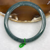 Type A Semi Icy Blueish Green Jadeite Bangle (NO LINE) 47.22g inner diameter 60.5mm 10.3 by 7.5mm - Huangs Jadeite and Jewelry Pte Ltd