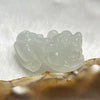 Type A Faint Green Jade Jadeite Pixiu Charm - 10.93g 32.7 by 14.8 by 13.8mm - Huangs Jadeite and Jewelry Pte Ltd