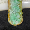 High Quality Type A Spicy Green & Yellow Jade Jadeite Dragon Phoenix Pendant - 55.16g 80.6 by 35.9 by 13.9mm - Huangs Jadeite and Jewelry Pte Ltd