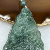 Grand Master Certified Type A Semi Icy Green Piao Hua Jade Jadeite Dragon Pendant 56.71g 66.5 by 46.2 by 15.1 mm - Huangs Jadeite and Jewelry Pte Ltd