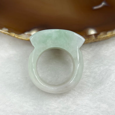 Type A Piao Hua Green Jade Jadeite Ring - 23.69g US10.75  HK24  Inner Diameter 20.5mm Thickness 4.5 by 14.7mm - Huangs Jadeite and Jewelry Pte Ltd