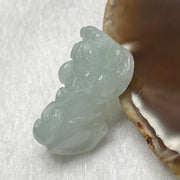 Type A Faint Green Jade Jadeite Pixiu Charm - 13.47g 35.7 by 14.2 by 14.4mm - Huangs Jadeite and Jewelry Pte Ltd