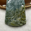 Type A Blueish Green Fu Lu Shou Jade Jadeite 59.04g 70.6 by 39.8 by 10.0mm - Huangs Jadeite and Jewelry Pte Ltd