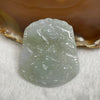 Type A Green Jade Jadeite Rabbit Pendant 23.57g 51.8 by 45.5 by 5.5mm - Huangs Jadeite and Jewelry Pte Ltd