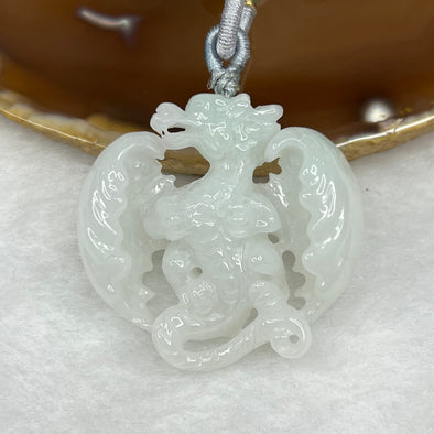3D Type A Green Jade Jadeite Dragon Pendant 26.02g 40.6 by 41.8 by 11.7 mm - Huangs Jadeite and Jewelry Pte Ltd
