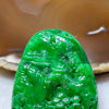 Rare Collectible Type A Full Green Jade Jadeite Shan Shui Pendant 27.26g 53.0 by 37.1 by 7.1mm - Huangs Jadeite and Jewelry Pte Ltd