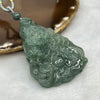 Grand Master Certified Type A Semi Icy Green Piao Hua Jade Jadeite Dragon Pendant 56.71g 66.5 by 46.2 by 15.1 mm - Huangs Jadeite and Jewelry Pte Ltd