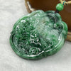Grand Master Certified Type A Spicy Green Jade Jadeite Shan Shui Pendant 43.92g 56.4 by 56.4 by 5.6 mm - Huangs Jadeite and Jewelry Pte Ltd