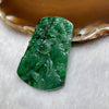 Type A Spicy Full Green Jade Jadeite Shan Shui 16.36g 47.5 by 33.8 by 4.8mm - Huangs Jadeite and Jewelry Pte Ltd