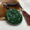 Type A Full Green Old Mine 9 Dragon Jade Jadeite Pendant 77.14g 52.9 by 52.9 by 13.2mm - Huangs Jadeite and Jewelry Pte Ltd