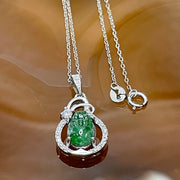 Type A Green Omphacite Jade Jadeite Pixiu - 2.13g 25.4 by 12.5 by 6.1mn - Huangs Jadeite and Jewelry Pte Ltd