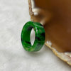 Type A Spicy Green Jade Jadeite Flat Ring 2.69g US4.75 HK10 Inner Diameter 15.4mm Thickness 6.7 by 2.4mm - Huangs Jadeite and Jewelry Pte Ltd