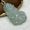 Type A Icy Green Jadeite Dragon Pendant 56.88g 74.0 by 42.4 by 9.6 mm - Huangs Jadeite and Jewelry Pte Ltd