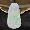 Type A Lavender & Green Jade Jadeite Ganesha & Dragon 象头神 Pendant God of Fortune - 73.78g 90.0 by 48.3 by 11.2mm - Huangs Jadeite and Jewelry Pte Ltd