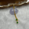 Type A Lavender Hulu Jade Jadeite 18K Yellow Gold 1.28g 32.0 by 12.9 by 4.9mm - Huangs Jadeite and Jewelry Pte Ltd