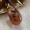 Natural Red Copper Rutilated Quartz Pendant 19.80g 32.0 by 20.0 by 19.2mm - Huangs Jadeite and Jewelry Pte Ltd