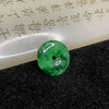 Type A Spicy Green Jade Jadeite Ping An Kou 1.91g 18.3 by 18.3 by 2.6mm - Huangs Jadeite and Jewelry Pte Ltd