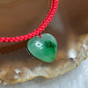 Type A Spicy Green Heart Shaped Jade Jadeite Handmade Bracelet 1.93g 12.7 by 13.0 by 3.4mm - Huangs Jadeite and Jewelry Pte Ltd