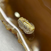 Natural Golden Rutilated Quartz Pixiu 1.23g 14.7 by 7.7 by 6.7mm - Huangs Jadeite and Jewelry Pte Ltd