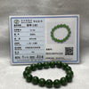 Type A Green Jade Jadeite Beads Bracelet - 52.40g 12.2mm/bead 17 beads - Huangs Jadeite and Jewelry Pte Ltd