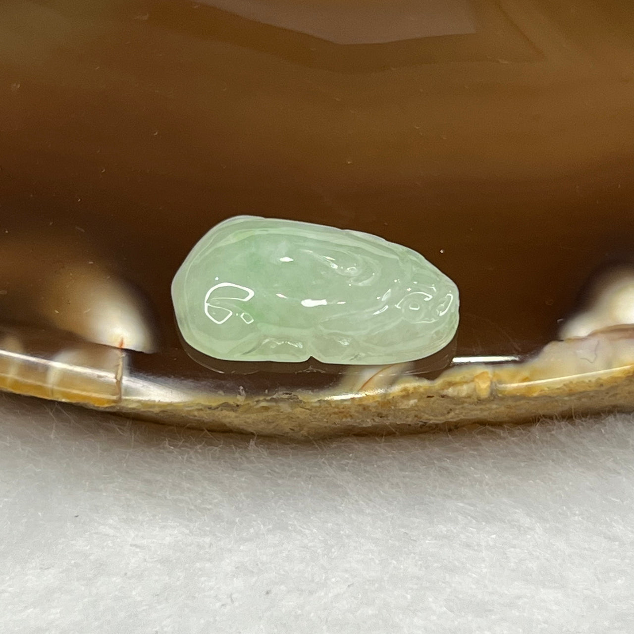 Type A Semi Icy Green Jade Jadeite Pixiu Pendant - 1.83 g 18.4 by 16.6 by 9.7 mm - Huangs Jadeite and Jewelry Pte Ltd