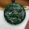 Type A Full Green Old Mine 9 Dragon Jade Jadeite Pendant 77.14g 52.9 by 52.9 by 13.2mm - Huangs Jadeite and Jewelry Pte Ltd