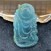Type A Blueish Green Guan Yin Jade Jadeite Pendant - 34.89g 63.8 by 36.4 by 8.2mm - Huangs Jadeite and Jewelry Pte Ltd