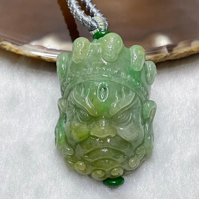 Type A 双彩 Green & Yellow Jade Jadiete Acala Necklace - 39.09g 44.0 by 25.3 by 20.2mm - Huangs Jadeite and Jewelry Pte Ltd