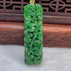 18K Type A Light Bluish Green with Green Patches Multiple Ultimate Prosperity Ruyi Jade Jadeite Pendant with NGI Cert 93.25 cts 46.65 by 14.08 by 13.23mm - Huangs Jadeite and Jewelry Pte Ltd