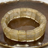 Natural Golden Rutilated Quartz Bracelet 手牌 - 72.23g 18.5 by 7.6mm/piece 17 pieces - Huangs Jadeite and Jewelry Pte Ltd