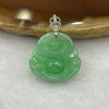 Type A Semi Icy Apple Green Jade Jadeite 18K Gold Clasp Milo Buddha - 2.77g 15.4 by 16.6 by 6.7mm - Huangs Jadeite and Jewelry Pte Ltd