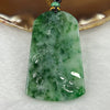 Grand Master Certified Type A Semi Icy Green Piao Hua Jade Jadeite Shan Shui Pendant 39.20g 60.5 by 37.7 by 6.6 mm - Huangs Jadeite and Jewelry Pte Ltd