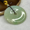 Type A Yellow and Green Jade Jadeite Ping An Kou Pendant - 46.20g 52.7 by 52.7 by 7.3 mm - Huangs Jadeite and Jewelry Pte Ltd
