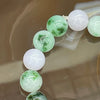Type A Burmese Green & Lavender Floating Spicy Green Jade Jadeite Bracelet - 62.49g 13.0-14.0mm/bead 16 beads - Huangs Jadeite and Jewelry Pte Ltd