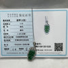 Type A Green Omphacite Jade Jadeite Leaf -3.62g 38.7 by 15.0 by 5.5mm - Huangs Jadeite and Jewelry Pte Ltd