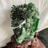 Type A Black & Green Jadeite Drgon Display 174.6 by 109.5 by 213.9 with wooden stand 263.8 by 170.5 by 335.0mm - Huangs Jadeite and Jewelry Pte Ltd