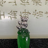 Type A Icy Spicy Green 18k gold Koala Jade Jadeite 2.06g 26.6 by 8.2 by 5.0mm - Huangs Jadeite and Jewelry Pte Ltd