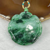 Grand Master Certified Type A Spicy Green Jade Jadeite Shan Shui Pendant 43.92g 56.4 by 56.4 by 5.6 mm - Huangs Jadeite and Jewelry Pte Ltd