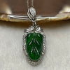 Type A Green Omphacite Jade Jadeite Leaf - 2.70g 30.5 by 12.5 by 5.6mm - Huangs Jadeite and Jewelry Pte Ltd