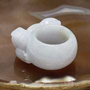 Type A Faint Lavender Jade Jadeite Pixiu - 29.05g US 10 HK 22 Inner Diameter 20.1mm Thickness 17.3 by 11.3mm - Huangs Jadeite and Jewelry Pte Ltd