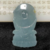 Type A Blueish Green Jade Jadeite Thousand Hands Guan Yin Pendant - 40.47g 70.6 by 39.6 by 9.6mm - Huangs Jadeite and Jewelry Pte Ltd