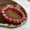 Natural Rhodonite Crystal Bracelet 43.39g 10.8mm/bead 19 beads - Huangs Jadeite and Jewelry Pte Ltd