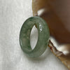 Type A Semi Icy Green Piao Hua Jade Jadeite Ring - 4.80g US 8 HK 18 Thickness 7.4 by 3.6mm Inner Diameter 18.4mm - Huangs Jadeite and Jewelry Pte Ltd