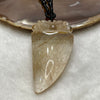Natural Golden Rutilated Tooth Necklace - 43.6g 57.0 by 33.1 by 13.0mm - Huangs Jadeite and Jewelry Pte Ltd