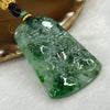 Grand Master Certified Type A Semi Icy Green Piao Hua Jade Jadeite Shan Shui Pendant 39.20g 60.5 by 37.7 by 6.6 mm - Huangs Jadeite and Jewelry Pte Ltd