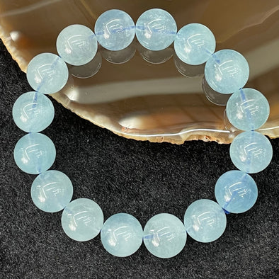 Natural Aquamarine 海蓝宝 Bracelet - 49.96g 13.8mm/bead 16 beads - Huangs Jadeite and Jewelry Pte Ltd