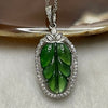 Type A Green Omphacite Jade Jadeite Leaf - 2.62g 31.1 by 14.2 by 4.7mm - Huangs Jadeite and Jewelry Pte Ltd
