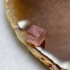 Natural Strawberry Quartz Cube Charm - 0.9g 7.2 by 7.2 by 7.2mm - Huangs Jadeite and Jewelry Pte Ltd