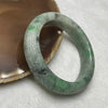 Type A Grey & Green Patches Ruyi Jade Jadeite Bangle - 76.71g Inner Diameter 58.0mm Thickness 14.7 by 9.1mm - Huangs Jadeite and Jewelry Pte Ltd